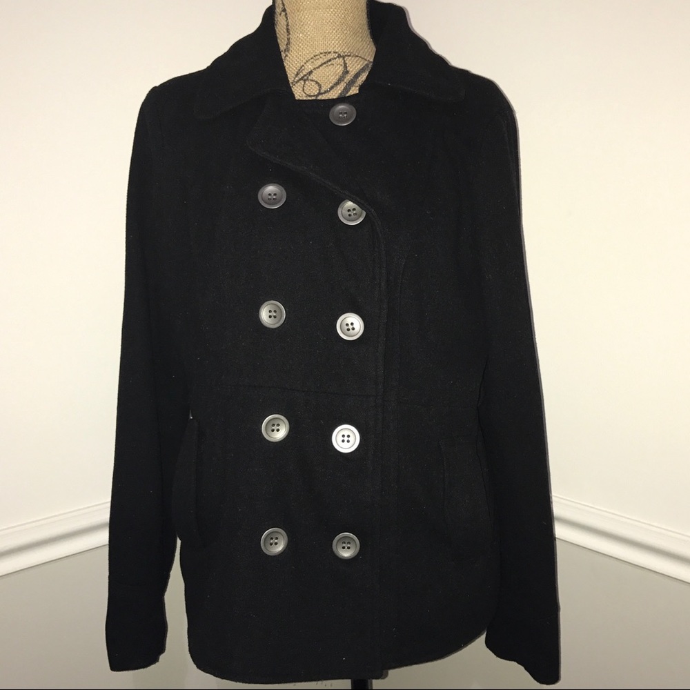 Black pea coat